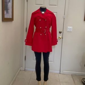 “MICHAEL KORS” 🌹SUPER ELEGANT 🖤 RED TRENCH COAT